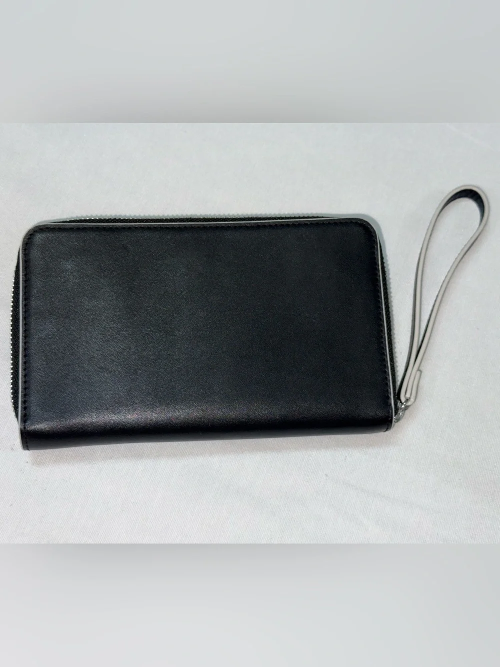 Vera Bradley Black Zip-Around Wristlet Wallet with Strap